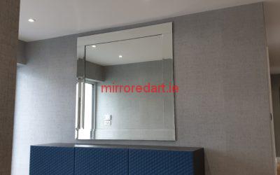 A larger pure polished silver framed mirror for a stunning hall entrance in a pri are house in Co Meath.