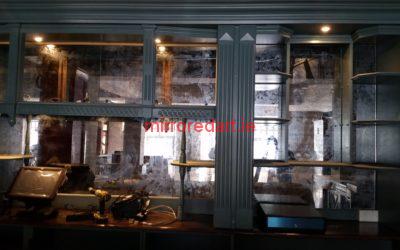 Antique mirror for behind the Bar and seating area. Farmer Browns Clonskeagh Dublin