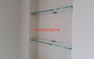 Made to measure Glass shelves for a house in Stepaside park.