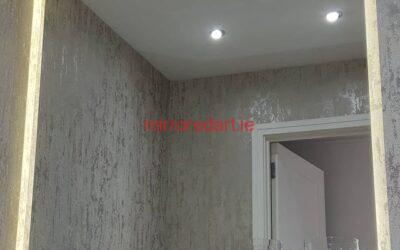 A downstairs toilet  mirror  we did which really created space with led lighting for great ambiance. Marina Village Greystones Co Wicklow.