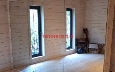 Three 2 metre mirrors almost to the floor for a private gym in Straffen, Co. Kildare